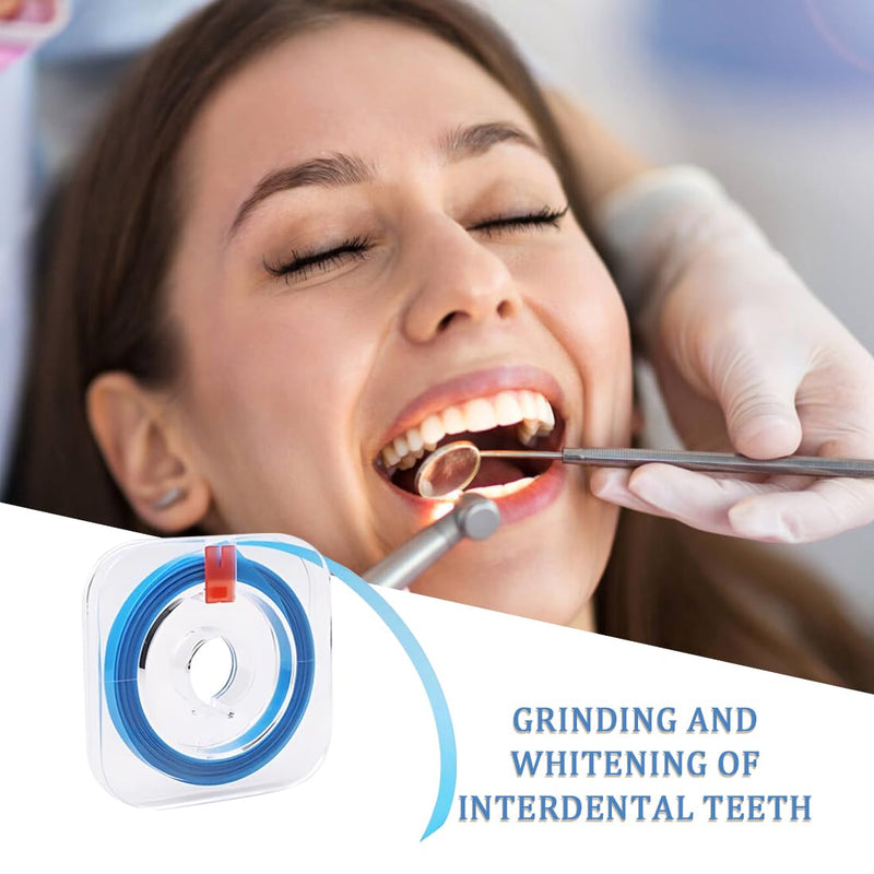 RDNKVB 1 x Dental Polishing Tool - Ultra-Fine 30μm Grit Size Strips for Interdental Grinding and Smoothing with 4 mm Width Resin Dental Polishing
