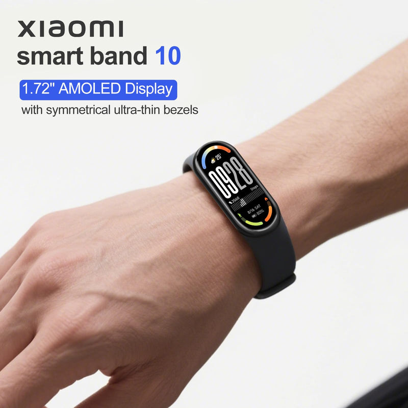 XIAOMI Mi Smart Band 10 (2025) - 1.72" AMOLED Display | 21 Days Battery Life | Touchscreen, Multi-Sport Tracker, Activity Tracker, Heart Rate Monitor | BT5.4 - Midnight Black