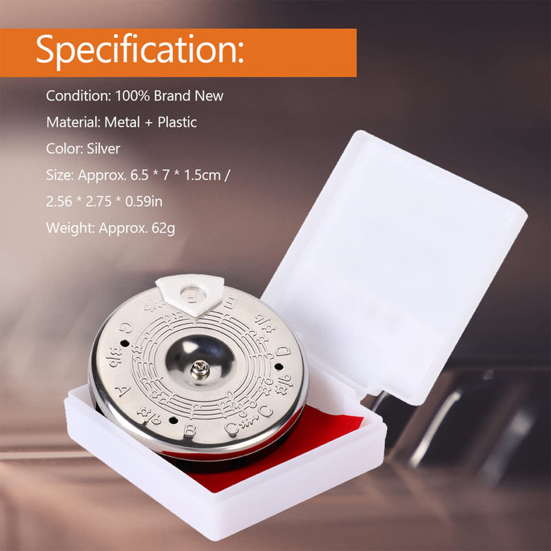 13 Tone Pitch Pipe, Sensitive Chromatic Pitch Pipe Tuner, with Storage Box, for Guitar Bass Violin Ukulele Chromatic Tuning