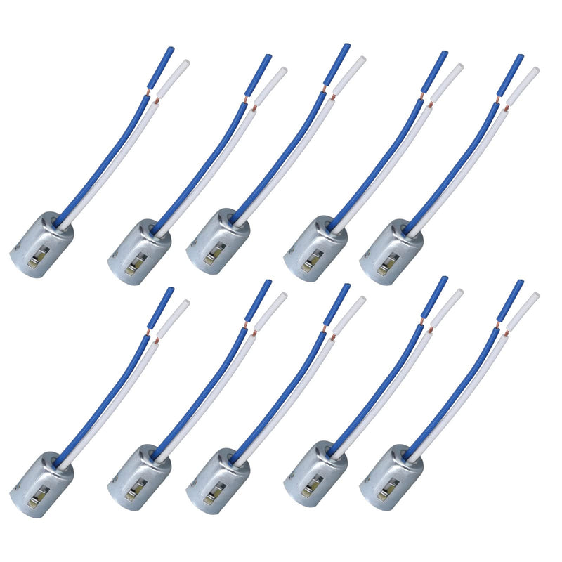 Pack of 10 Lamp Holder, DC 12 V 1157 Lamp Bulb Socket, Car Wiring Socket, LED Indicator Holder with 3.5 Inch Wiring Harness, Renovation Socket, Wire Connector, Lamp Holder for 1157 Bulbs