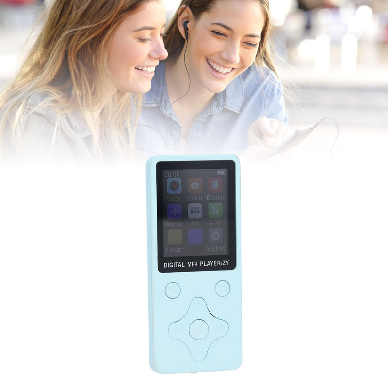 64GB MP3 Player, HiFi Lossless Sound Portable MP3 Player with 64GB Memory, 1.8 Inch LCD Screen Bluetooth Music Player with FM Radio E Book Voice Record Function (Blue) Blue