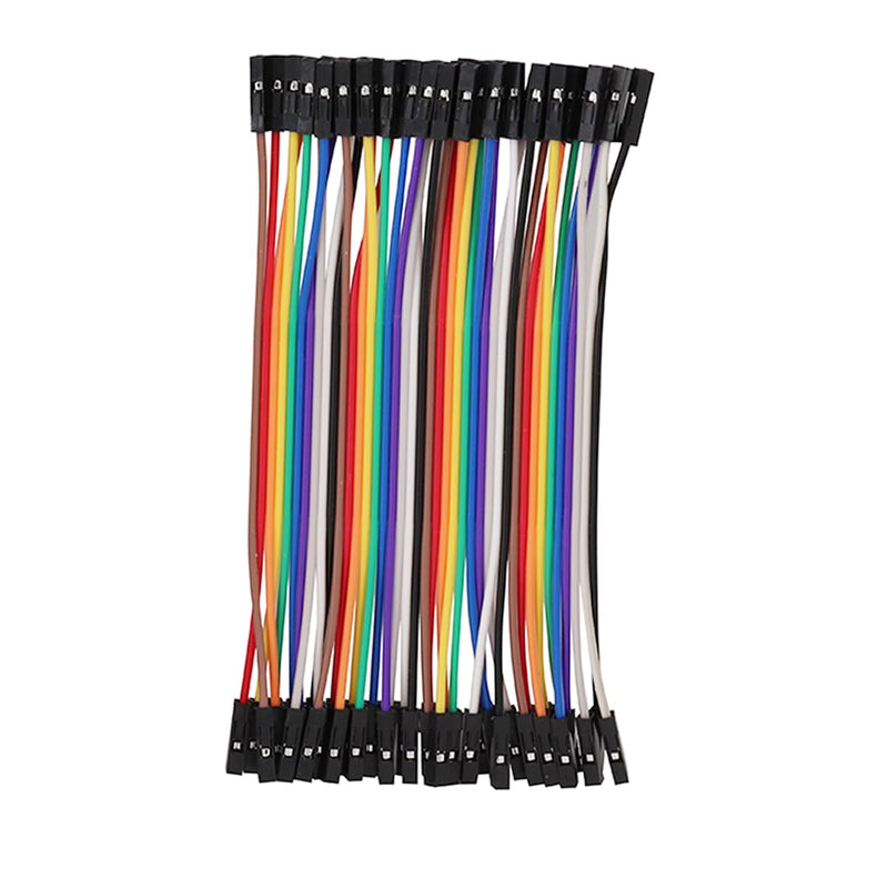 Heevhas 80pcs 40Pin Jumper Wire Cable Breadboard Ribbon Cables 10 cm Female-Female Jumper Cable 24AWG Wire Bridges for Arduino Breadboard DIY Project 80 pieces female 10CM