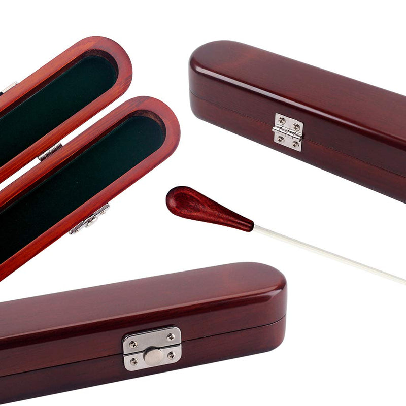 [AUSTRALIA] - Alnicov Red Wood Conductor Music Baton Wooden Box Case with Baton Handmade Musical Parts 