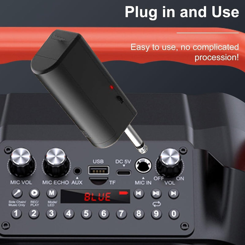 UHF Wireless Karaoke Microphone, Handheld Mics System,200 Feet | UHF stable signal, 2 rechargeable mics, plug & play receiver, 1/4" & 3.5mm output, for karaoke singing speech wedding party