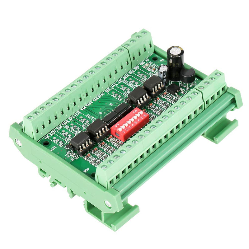 [AUSTRALIA] - 1Pc 8-Channel 5V/24V Level Converter Module 10MHZ NPN/PNP to NPN Conversion Module for PLC MCU Interface Matching 