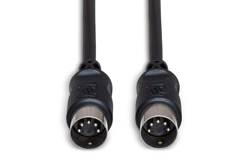 Hosa MID-305BK 5-Pin DIN to 5-Pin DIN MIDI Cable, 5 Feet (Pack of 2) 1 Count (Pack of 2)