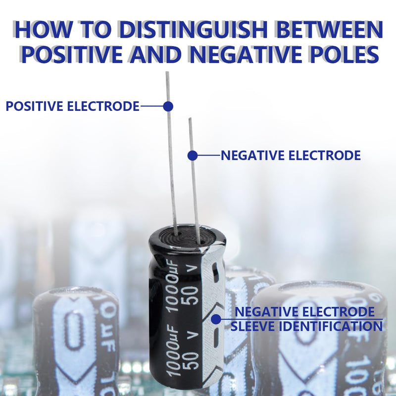 Innfeeltech Electrolytic Capacitors 1000uF 50V Aluminium Radial Electrolytic Capacitors Pack of 25 50 V 1000 uF, 25 pieces