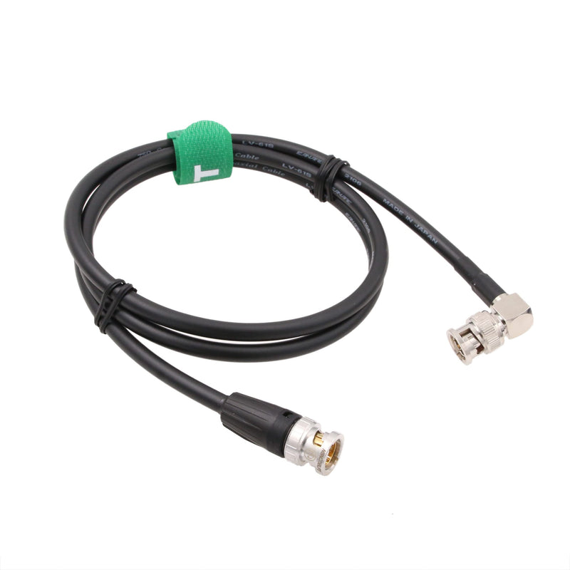 [AUSTRALIA] - High Flex 12G 3G HD SDI 75 ohm Coaxial Video Cable 4K 60fps Male BNC to Right Angle Male BNC Canare LV-61S for RED ARRI Camera Monitor 5M 