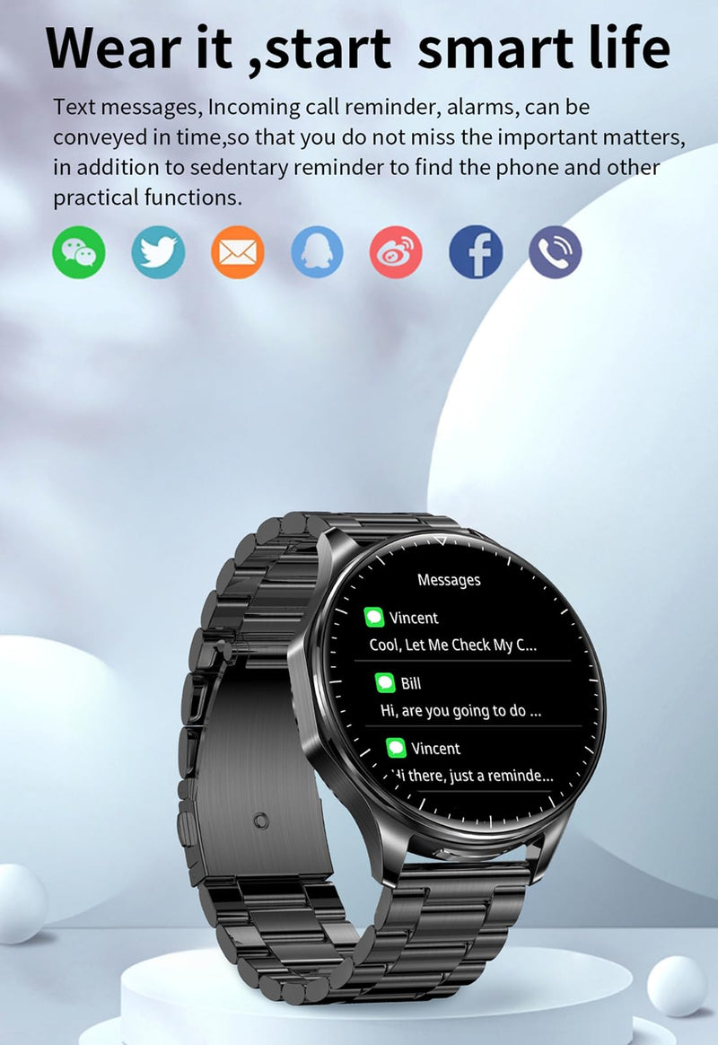2 in 1 Smart Watch with Earbuds, 1.43" AMOLED Colorful Full Touch Screen Bluetooth Smartwatch for Men Women, Long Time Standby Men Women Sports Smart Watch Fitness Tracker (Pink) Pink
