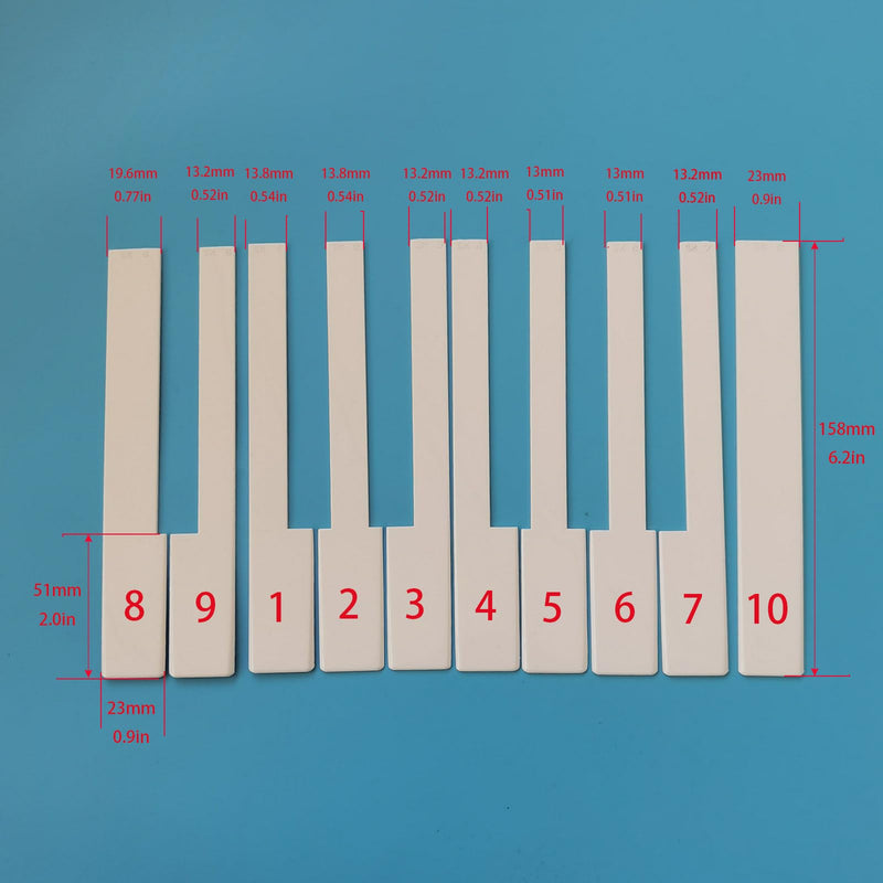 [AUSTRALIA] - Piano Key Top Piano Accessories The White Keyboard Top Does Not Require Sanding For Easy Installation Of The Piano Key Replacement 