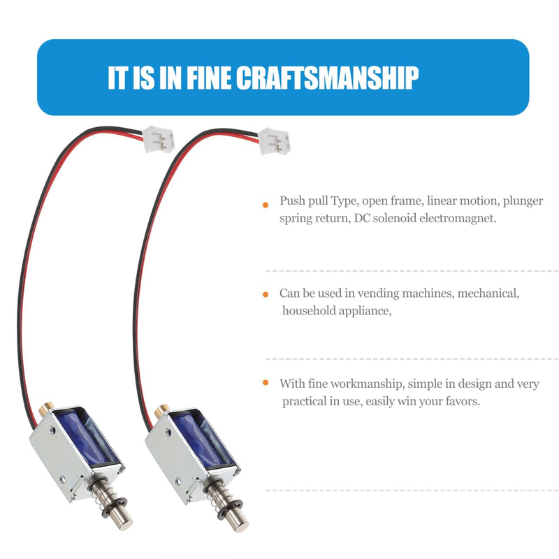 BUGUUYO Solenoid Mini 3pcs Push Pull Electromagnet Metal Frame Mini Frame Electromagnet 12V Open Frame Micro Linear Drive Dongguan Metal Magnet
