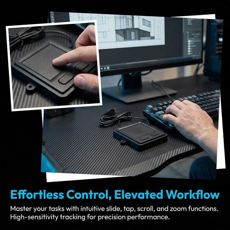 Wired USB Touchpad Mouse – High Sensitivity Multi-Touch Trackpad with Plug & Play, 2 Buttons, Portable for Home/Office/Travel