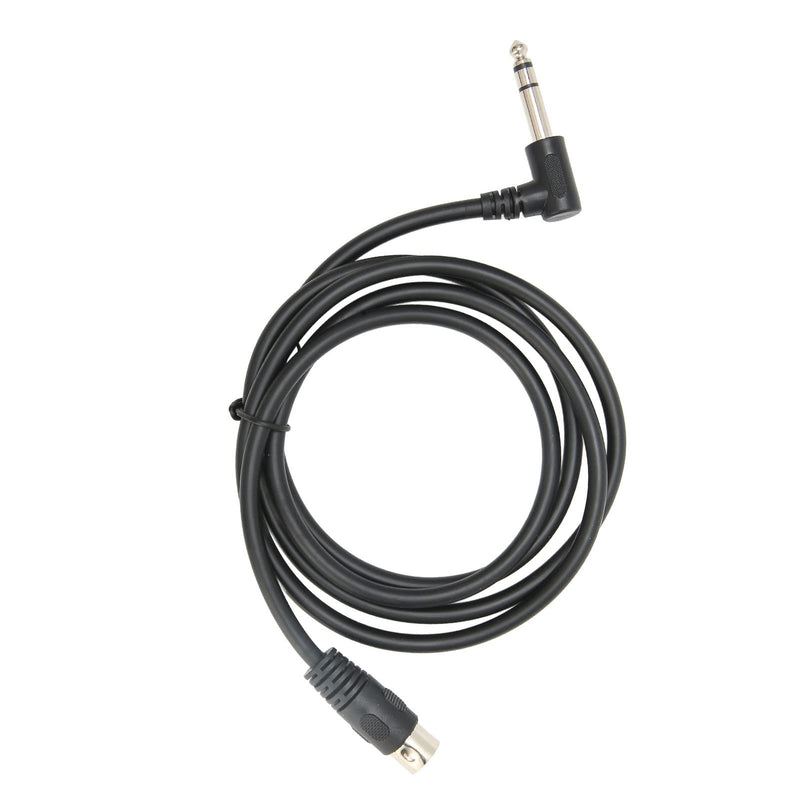 Goshyda 1/4 Inch to DIN 5 Pin Cable, 90 Degree 6.35mm Male to MIDI 5Pin Male TRS Stereo Audio Cable for Speaker, Amplifier, Mixer, MIDI Keyboard, 4.9ft