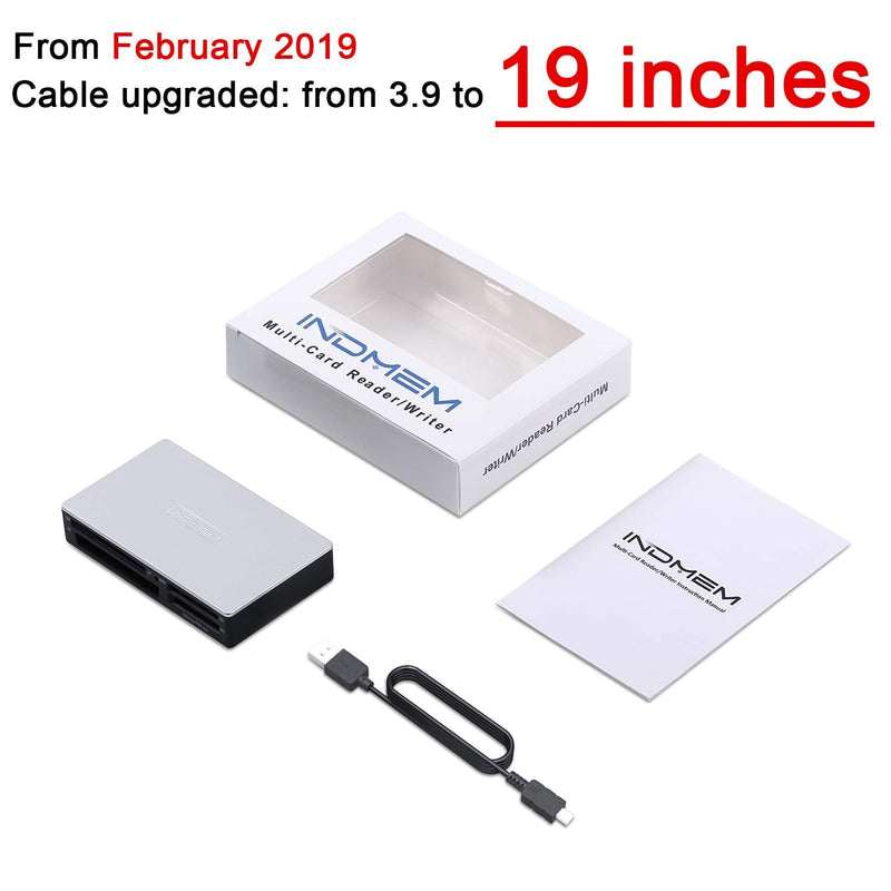 SmartMedia Card Reader Writer All-in-1 USB Universal Multi Card Adapter Slim Hub Read Smart Media, xD, SD, SDHC, SDXC, UHS-I, MMC, MS Pro Duo, CF, MD, Camera Flash Memory Cards For Windows, Mac, Linux Silver-17-in-1-S3
