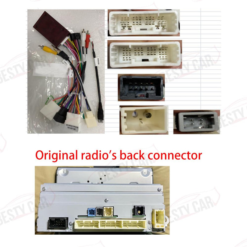16pin Car Radio Stereo Power Wiring Harness fit for Toyota Camry Sienna Corolla Avalon Tacoma 2018+ RAV4 2020 Supports Factory JBL Amplifier OEM Backup Camera