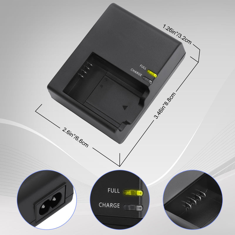 [AUSTRALIA] - LP-E10 LC-E10 LC-E10C Quick Battery Charger for Canon: EOS Rebel T7 T6 T5 T3 T100 4000D 3000D 2000D 1500D 1300D 1200D 1100D DSLR Digital Camera Kiss X50 Battery Power Supply Cord 