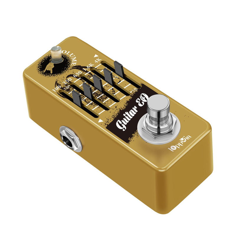 Guitar Pedals, 5-Band Guitar Graphic Equalizer Pedal with Master Level Control - True Bypass & Metal Shell
