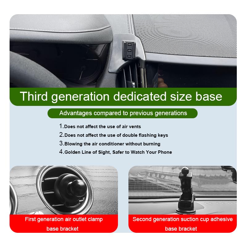 Car Phone Holder for Cadillac ATS/ATS Coupe/ATS-V 2013-2019 | Auto Accessories Auto Lock Hands Free Cell Phone Mount Car fits for iPhone & All Smartphones
