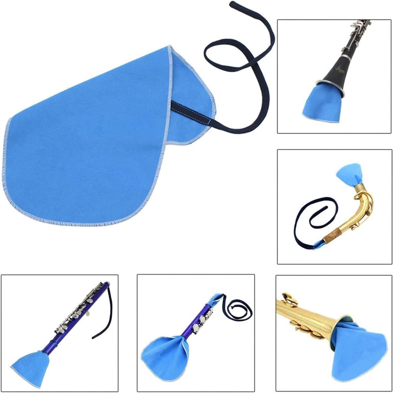 Saxophone Cleaning kit, Clarinet Cleaning Kit with Maintenance Kit,Cork Grease,Swab,Strap,Cleaning Cloth,Thumb Rest,Reed Case,Mouthpiece Brush and More blue