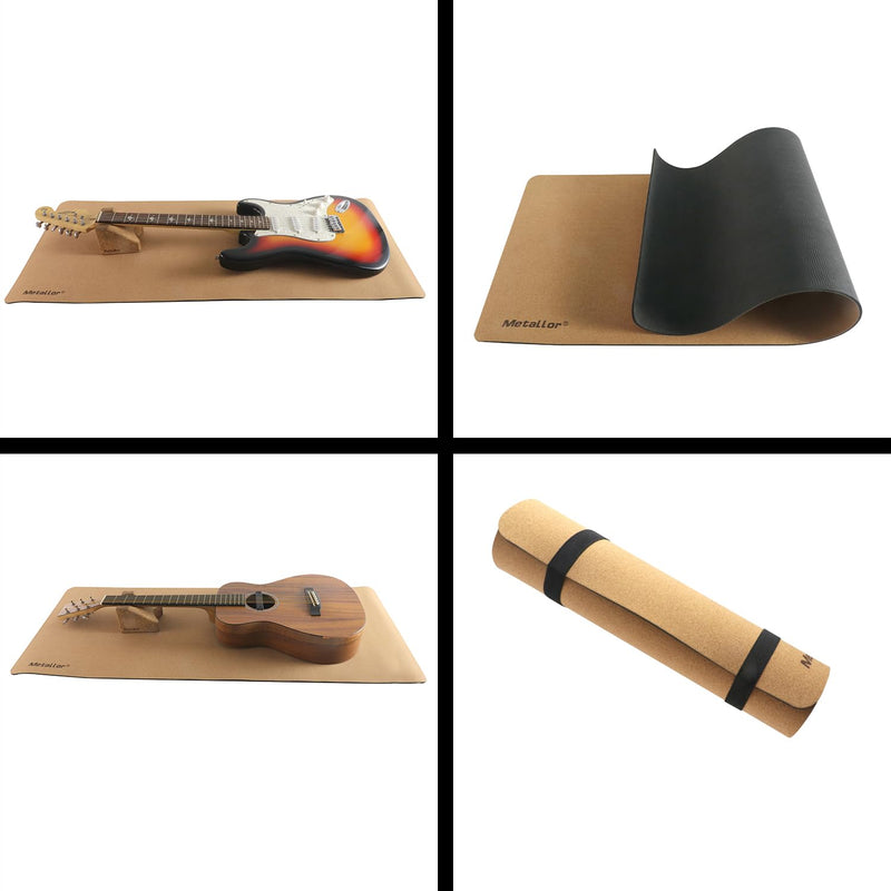 Metallor Guitar Work Mat String Instruments Mat Pad Luthier Workstation Anti-Slip Clean Maintenance Bench Pad for Electric Guitar, Acoustic Guitar, Bass, Banjo, Ukulele, Violin, Mandolin etc.