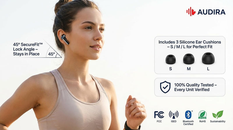 Wireless Earbuds, Bluetooth 6.0, Wireless Headphones, LED Digital Battery Display, IPX7 Waterproof in Ear Headphones, 56-Hour Playtime, 200 Hr Standby,Type-C Charging, Smart Touch Controls. (Black) Black