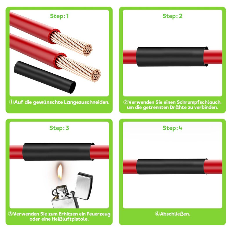 [AUSTRALIA] - 2 Pieces 3:1 Heat Shrink Tubing, Diameter 30 mm & 2 m Length, Heat Shrink Tubes with Adhesive, Waterproof and Insulation, Heat Shrink Tubing Sold by the Metre for Cable Insulation, Marking, Cable Ø30mm & 2m 