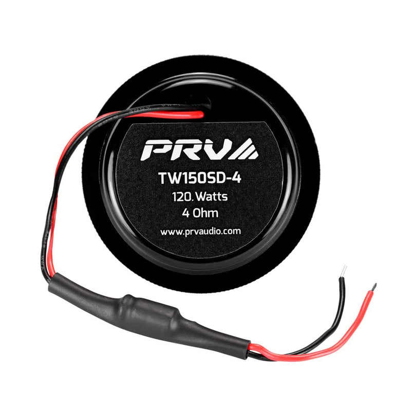 PRV AUDIO Soft Dome Tweeters 240 Watts 4 Ohm TW150SD-4 with Built-in Crossover, 32 mm Silk Dome, Neodymium Magnet for Car Audio and Motorcycle Systems Easy Flush Mount (Pair) 240w 32mm Soft Dome