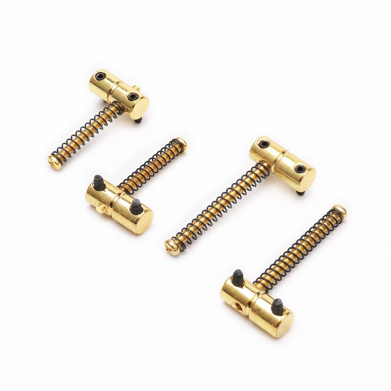Zinc Alloy Bass Bridge Saddles for 4 String PB Precision Bass JB Jazz Bass Guitar Vintage Electric Guitar Replacement(4 Pack, Golden)