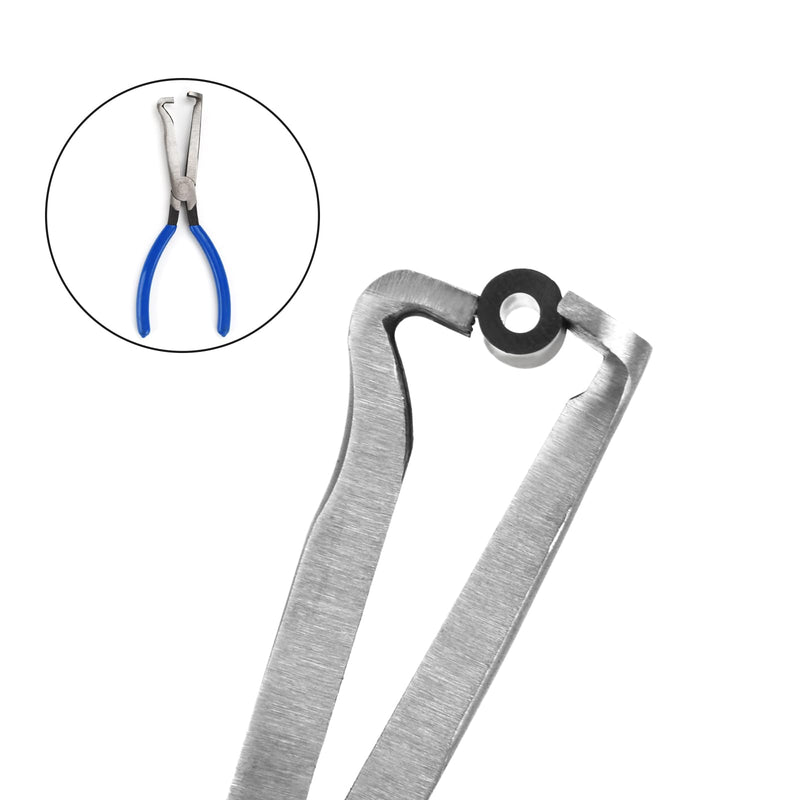 Electrical Disconnect Pliers, 8 inch Automotive Electrical Connector Disconnect Pliers Spark Plug Disassembly Tool (1PC Blue)