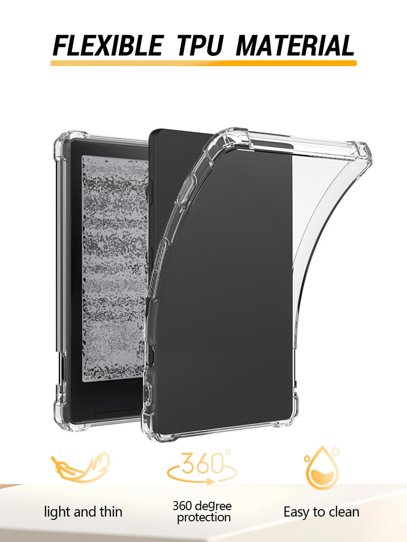 Magnetic Clear Case for Xteink X4 eReader for iPhone | 4.3" Flexible TPU Cover with Paste Magnetic Ring Shockproof Lightweight Transparent