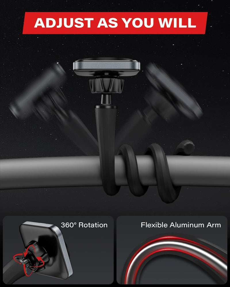 APPS2Car Magnetic Car Truck Pickup Grab Handle Phone Mount for MagSafe | Compatible with iPhone 12-17 Fits A Pillar/Center Console Handle Bars for F150 Expedition Ram 1500 Jeep Wrangler JL Silverado