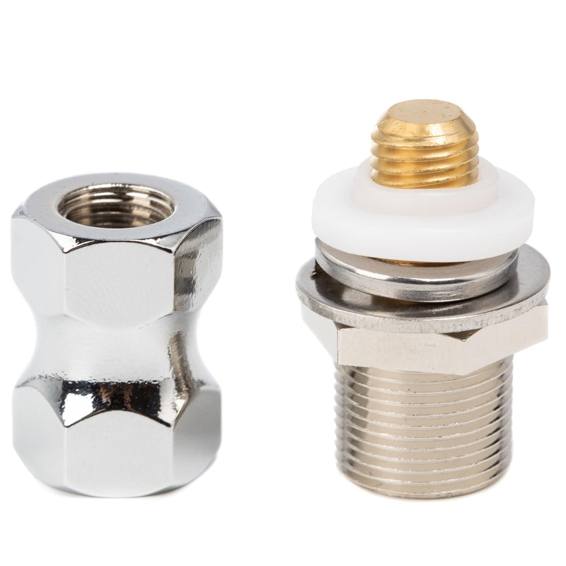 Heavy Duty SO-239 Stud Mount for CB Radio Antenna Standard 3/8 x 24 Threaded Antenna Stud Mount Adapter CB SO239 Stud Mount for Any 1/2" Hole Silver