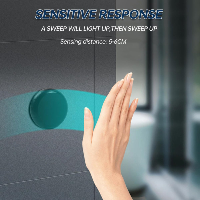 Acmerota Motion Sensor Light Switch, Hand Winch Switch, 2.36 Inch Sensor Switch 10A, AC 220V Air Switch, Touchless Switch, Suitable for Wardrobe, Closet, Storage Cabinet