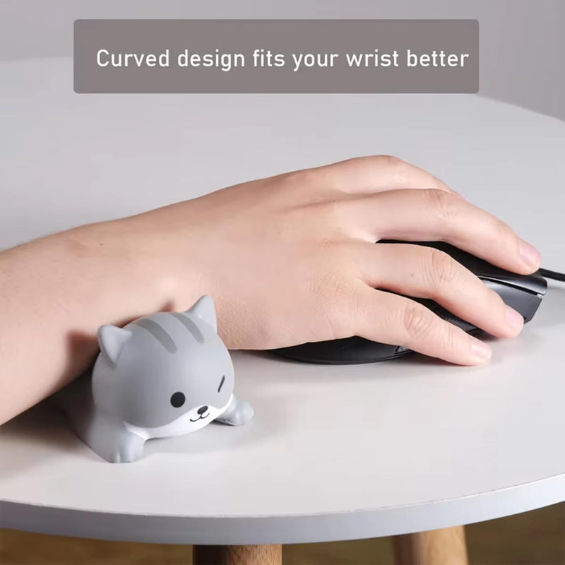 Ergonomic Wrist Rest Pad, Cute Cartoon Slow Rebound PU Support Cushion for Keyboard & Mouse,Desk Ornaments Accessory for Office and Gaming,12.5 x 6.4cm-Pink Pig Pink Pig
