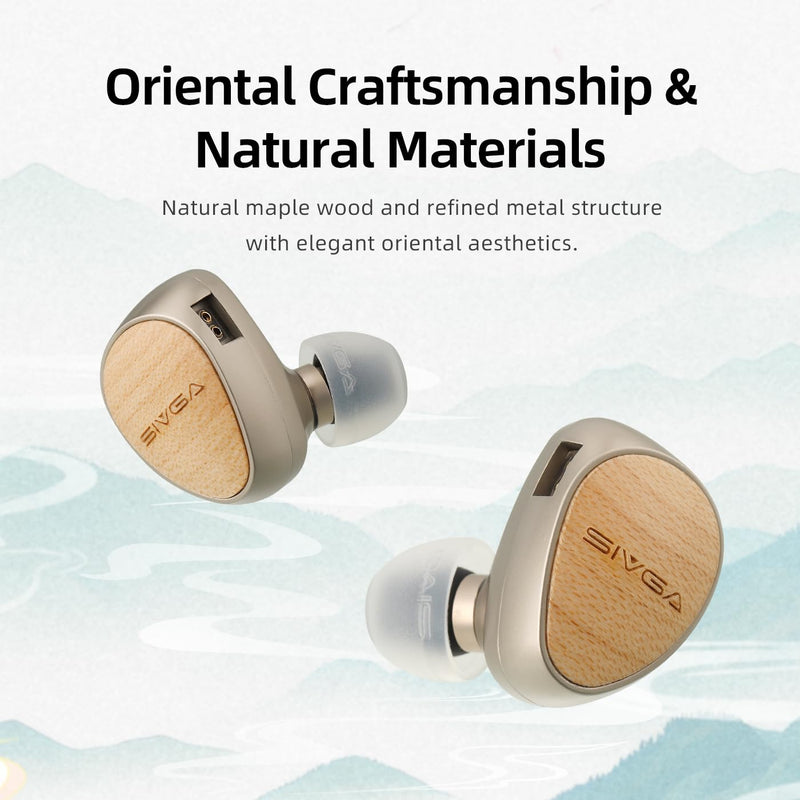 SIVGA Que Plated Beryllium Dynamic Diaphragm Wired Earbuds QUE | 10mm magnet dynamic driver, zinc alloy housing deliver pure, hi-fi sound quality SIVGA QUE