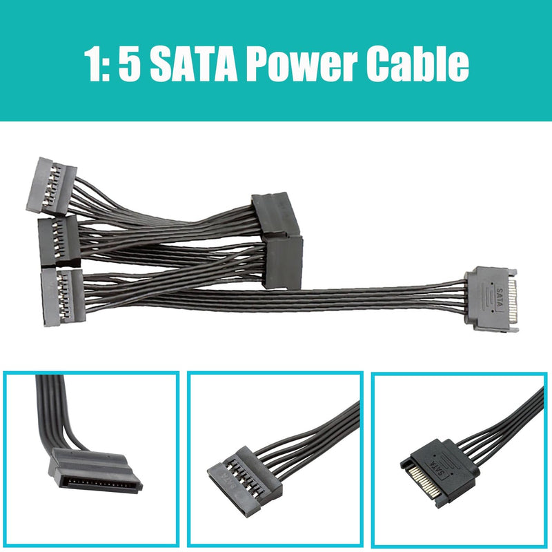 GLOTRENDS SA3234A 4-ports PCIe X2 SATA 3.0 Expansion Card, Support OS Booting, Including SATA Cables and 1:5 SATA Splitter Power Cable, Compatible with Windows, Linux, Mac OS, NAS 4-Port, X2