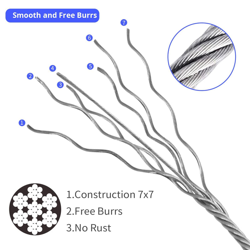 32'' Safety Cables 10 Pack, Czgor Stainless Steel Safety Cables with Carabiner Lock lighting Fall Prevention Security Cable Safety Rope for DJ Stage Lighting Bicycle Luggage Lock 110lb Load Capacity safety cables 10 pack 110 lb