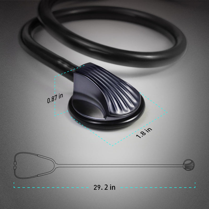 [AUSTRALIA] - SCIAN Stethoscope Single Head Cardiology Stethoscopes for Nurses, Doctors and Nursing Students, Ideal for Blood Pressure Monitoring, Home Diagnostics, Medical Supply, Black 