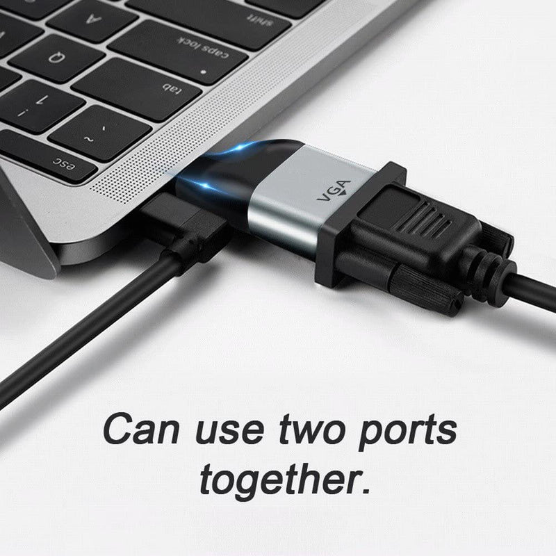 Xiwai Type C to VGA Converter USB-C Monitor Adapter 1080p 60hz for Tablet & Phone & Laptop Silver VGA