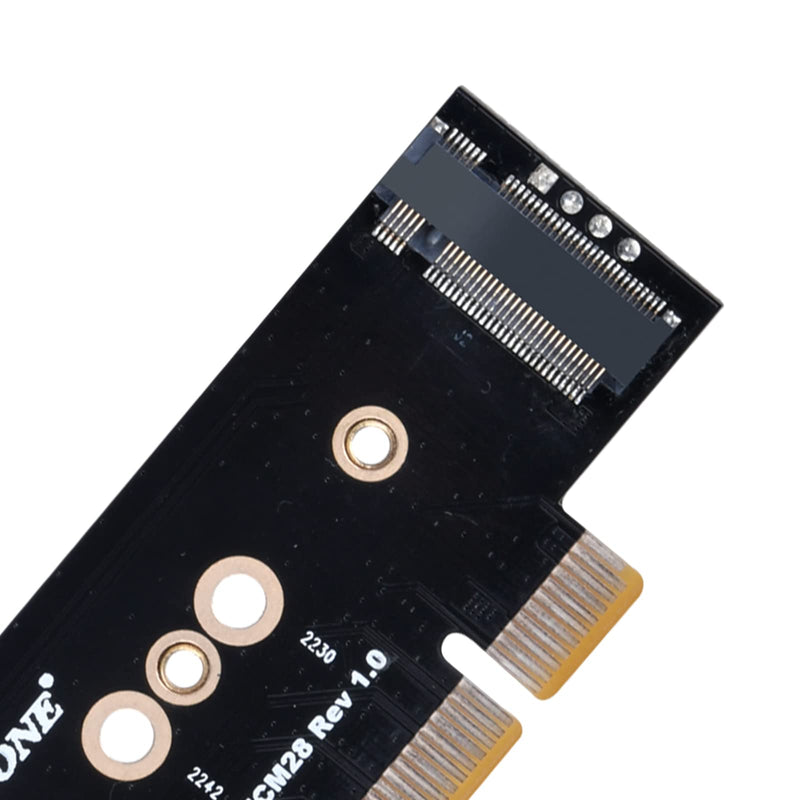 SilverStone Technology ECM28 1U Low Profile PCIe x4 to M.2 NVMe & M.2 SATA Adapter Card, SST-ECM28, TAA Compliant