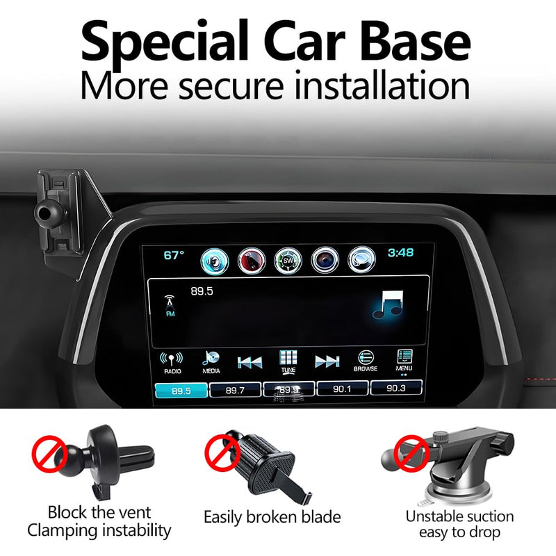 Car Magnetic Phone Mount for Chevrolet Chevy Camaro 2016 2017 2018 2019 2020 2021 2022 2023 2024 Auto Interior Accessories Best Cellphone Holder Cell Phones Navigation Charging Screen Stand