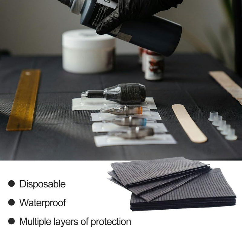 Dental Bibs, Tattoo Bibs, Tattoo Pads, Tattoo Tablecloths, Dental Bibs, Disposable Clean Pad for Tattoo Applications, Table Covers for Nail Salon, 33 cm x 45 cm, Pack of 30