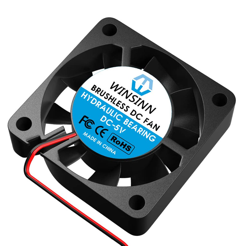 WINSINN 40mm Tiny Cooling USB Fan 5V, Micro Mini USB 5 Volt Fans 4010 Hydraulic Bearing, 1000mm/39in Cable Brushless Cooling 40mmx10mm (Pack of 4Pcs) DC 5V - 39in(1000mm) - USB