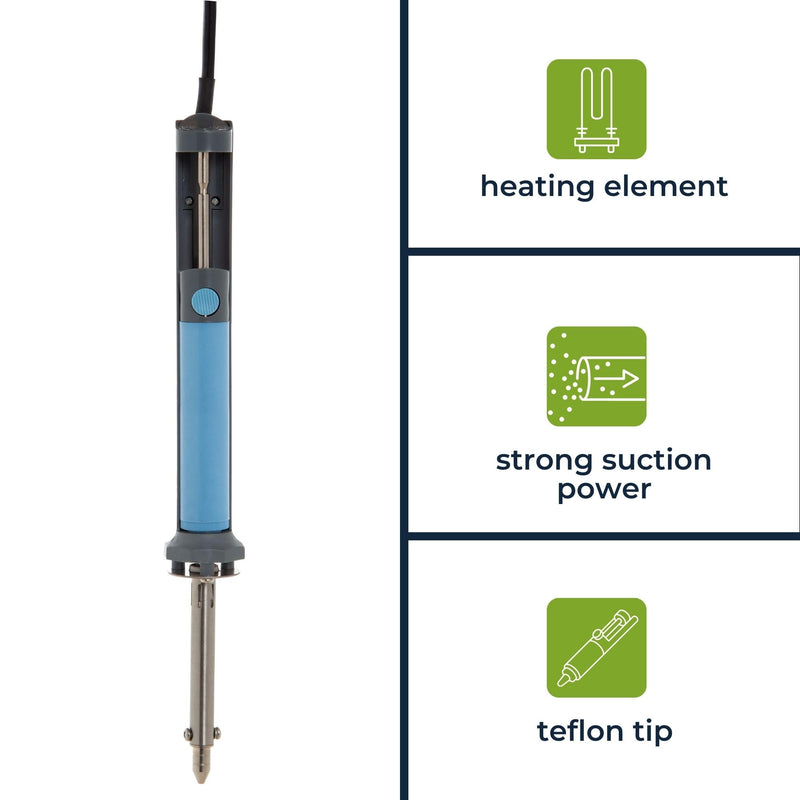 [AUSTRALIA] - Velleman VTDESOL3 Vacuum De-Soldering Pump with Heater, 30 W, 240 V, Multi-Colour Single 