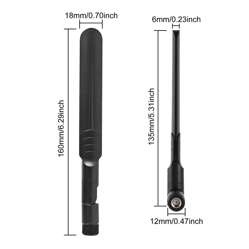 2Pcs Dual Band 8dBi WiFi Antenna 2.4GHz 5GHz 5.8GHz RP-SMA Male Bluetooth Antenna for USB Adapter Camera Video Surveillance Monitor PC Computer WiFi Router Wireless Network Card 2pcs 8dBi