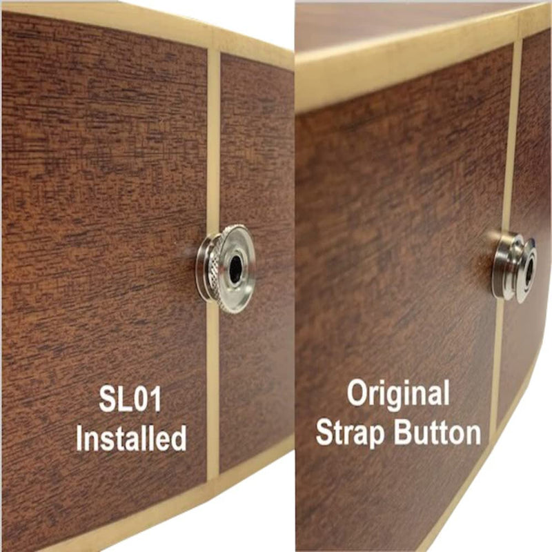 Endpin Jack Strap Button Lock - SL01 Acoustic Guitar Strap Button Lock Secure Attachment, Compatible with Journey Pickups