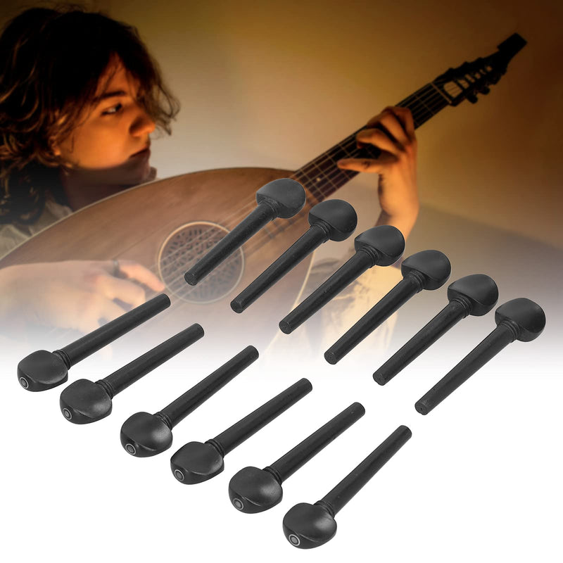 [AUSTRALIA] - Oud Ebony Pegs, 12Pcs 8.7cm Wooden Tuning Replacement Ebony Pegs with Fisheye for Oud 