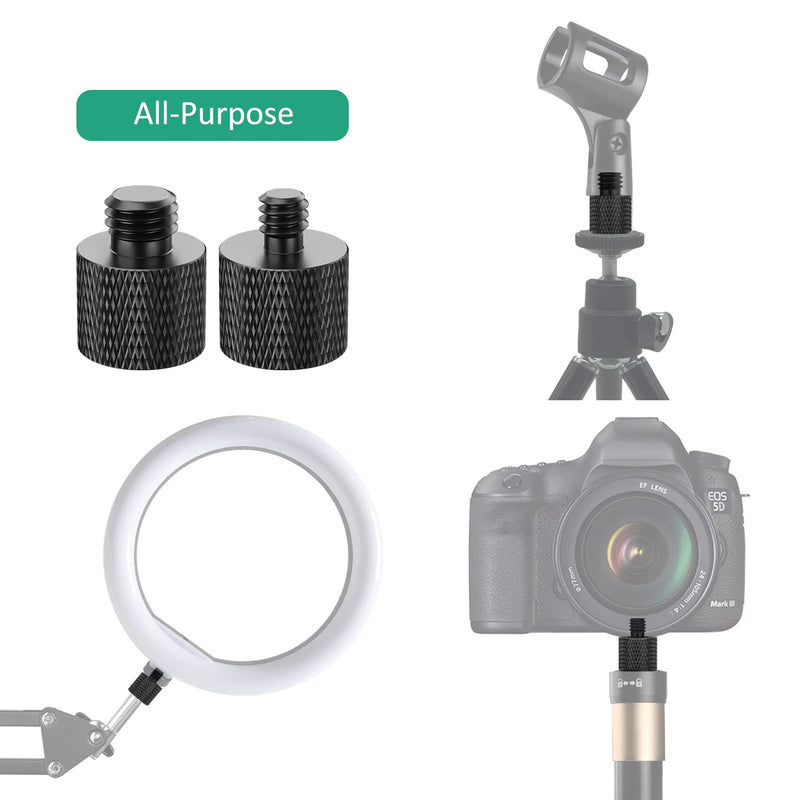 1/4 to 3/8 Tripod Screw Adapter 4 Pcs 1/4 Male to 3/8 Female and 3/8 Male to 1/4 Female Camera Screw Adapter for Camera Mount Tripod Stand Microphone Stand Mic Mount
