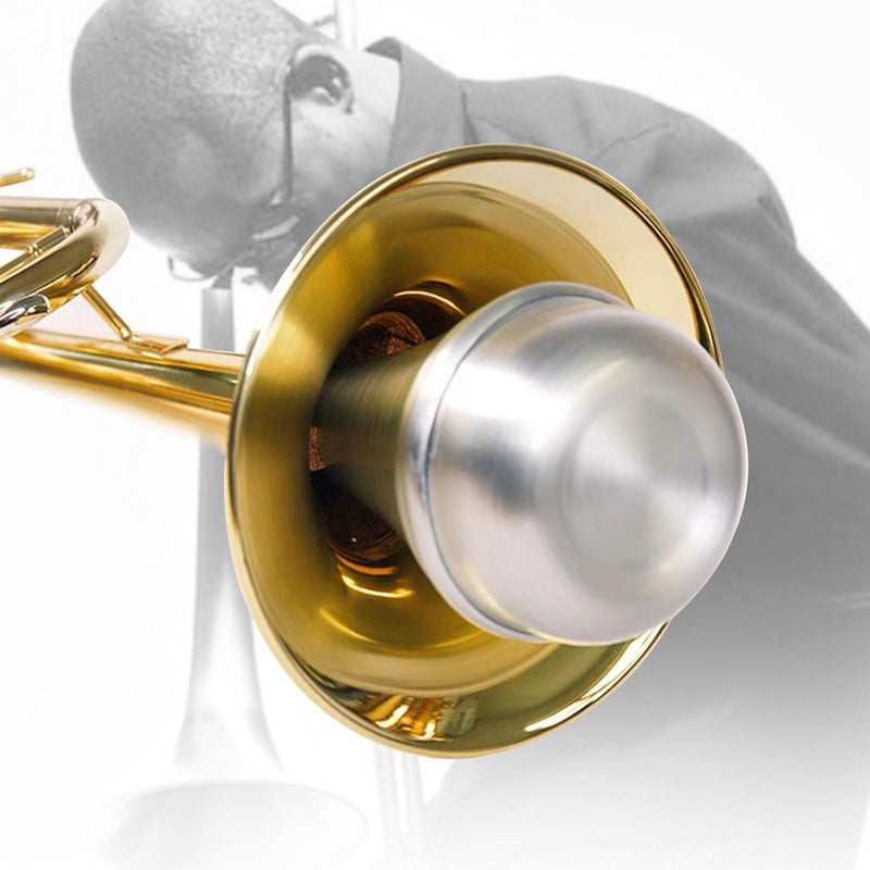 Trumpet Mute, Aluminum Trumpet Straight Mute, Pocket Trumpet Practice Mute Practice Mute Trumpet Muffler Silencer Trumpet Mutes Silencer for Jazz Classic,Beginners and Students