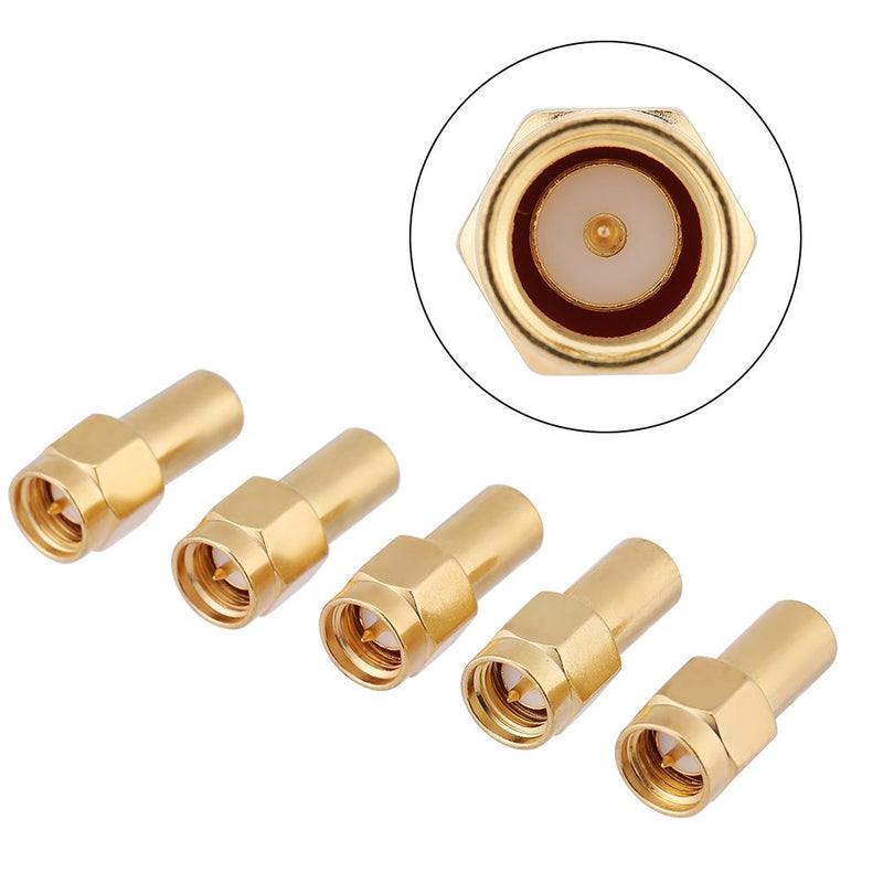 [AUSTRALIA] - sma50ohl 5pcs SMA Male Connector RF Coaxial Matched Terminator Termination 5 Pieces SMA Connector Coaxial Adapter Terminal Terminal Terminal Termination Load 50 Ohm 2W Load 